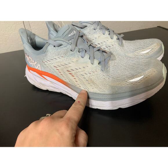 Hoka One Clifton 8 Sneaker Running Shoe Women 9.5 Comfort Trainer Walking Active - Picture 8 of 12